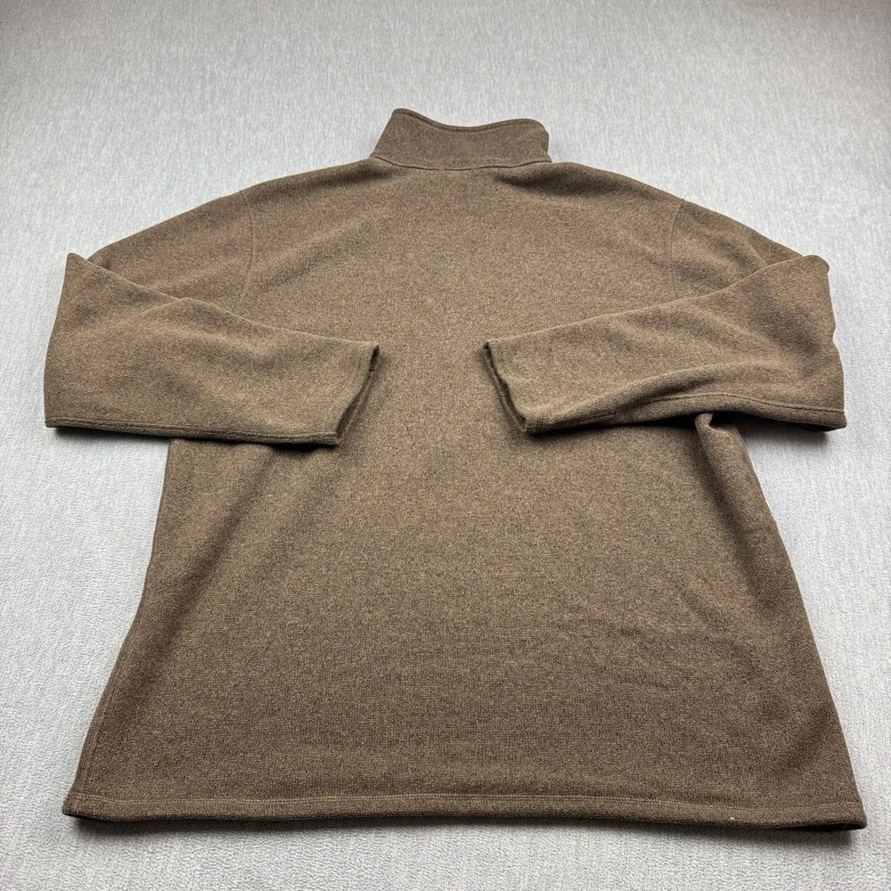 The North Face Sweater Mens XL Brown 1/4 Zip Long Sleeve Pullover Outdoor Hiking